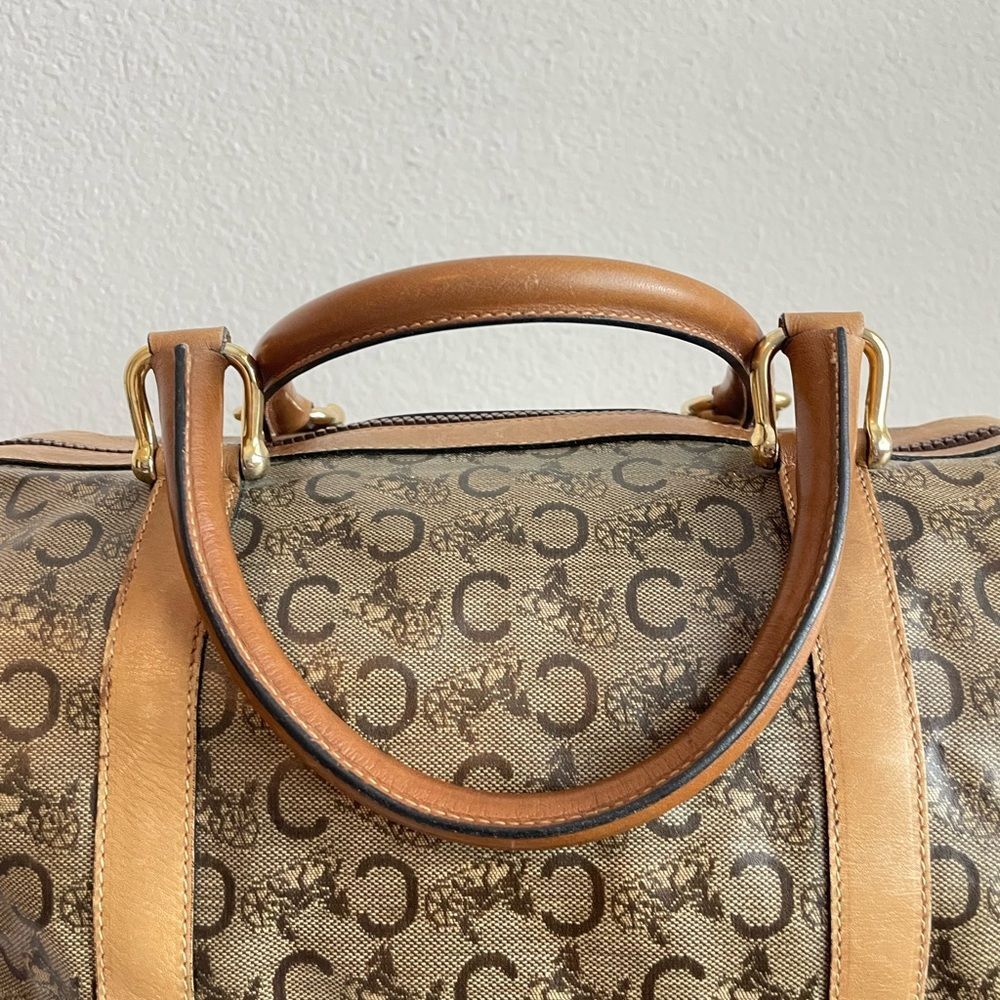 CELINE Vintage Carriage Monogram Boston Duffle Travel Bag Y2K - Picture 9 of 13
